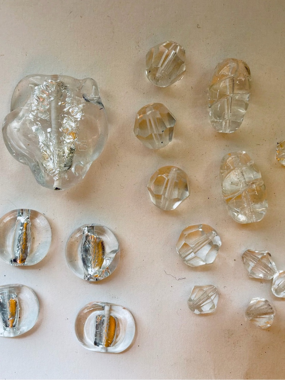 Artisan, glass & crystal bead lot
